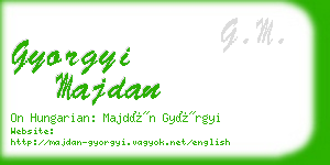 gyorgyi majdan business card